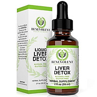 Liver Cleanse – Organic Milk Thistle and Natural Herbal Blend. Potent Liquid Drops for Gallbladder Detox – Great Taste | 2X Absorption | 100% Alcohol and Gluten Free. Large 2oz Bottle.