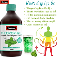 Nước Diệp Lục Swisse Chlorophyll Spearmint Flavour Superfood Liquid 500ml Của Úc - Giải Độc Gan, Thanh Lọc Cơ Thể, Hỗ Trợ Hô Hấp, Tăng Miễn Dịch, Bổ Máu, Giảm Táo Bón, Nhiệt Miệng, Mất Ngủ và Ngăn Ngừa Ung Thư (Vị Bạc Hà)