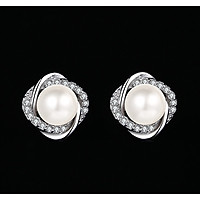 Bông tai ngọc trai nước ngọt và bạc BT229