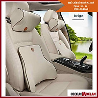Bộ gối tựa đầu ô tô và gối tựa lưng ô tô cao su non đúc nguyên khối,bọc da cao cấp cho xe ô tô