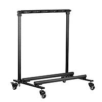 Flanger Universal Display Rack Detachable Portable Multi Guitars Stand 5 Holders with Wheels and None Slip Rubber - Black