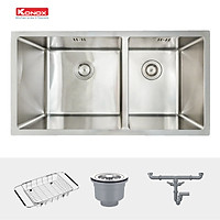 Chậu rửa bát Konox, Undermount Series, Model KN8144DU , Inox 304AISI tiêu chuẩn châu Âu, 810x440x220(mm), Hàng chính hãng