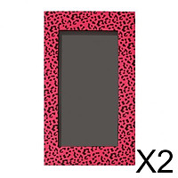 2xEmpty Magnetic Eyeshadow Palette Makeup Cosmetic DIY Palette Pink Leopard