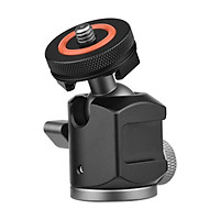 2-in-1 360° Rotatable Dual Use Ball Head Cold Shoe Mount Mini Ball Head with 1/4 Screw Extra Cold Shoe Mount for Camera