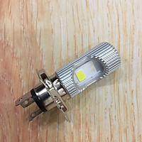 Đèn LED 2 tim (bản to) chân H4 loại thường tản nhiệt khung nhôm siêu sáng cho xe máy - A242