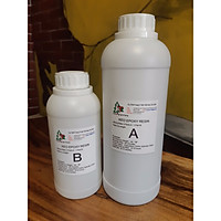 COMBO Crystal Clear Epoxy Resin - Keo Epoxy Trong Suốt LRAB312 - Loại Tốt (1.25kg)