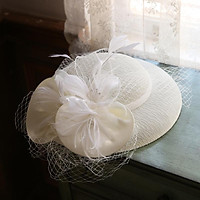 Phụ Nữ Lớn Vành r Mũ Cocktail Tiệc Cưới Nhà Thờ Mũ Trụ Thời Trang Để Đi Tiệc Trang Trọng Hoa Phụ Kiện Tóc
