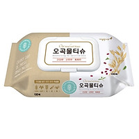 KHĂN VỆ SINH GIẤY (ƯỚT) KLEANNARA FIVE GRAINS WET TISSUE CAP 5 TINH CHẤT (100 TỜ)