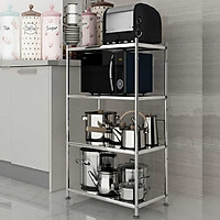 Kệ Nhà Bếp Đa Năng Để Lò Vi Sóng Để Gọn Đồ Nhiều Tầng Full Inox