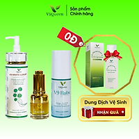 Combo 3 Sản Phẩm Xóa Mụn V9Queen, Dưỡng Trắng Da, Mờ Thâm Nám