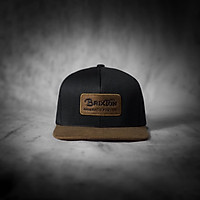 Nón snapback nam, nón thuê chữ màu đen phối nâu