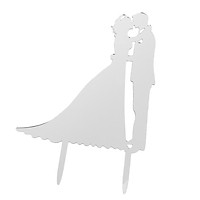 Wedding Engagement Kissing Bride Groom Acrylic Wedding Cake Topper