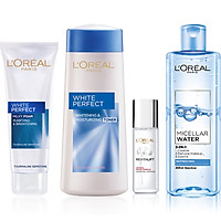 Bộ Dưỡng Da Sạch Sâu Căng Mướt L'Oréal Paris White Perfect