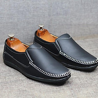 Giày lười nam da mềm đế cao su được khâu chắc chắn L05