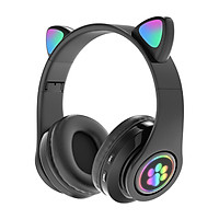 Tai Nghe Không Dây Bluetooth Chụp Tai Mèo Wireless HXZ Đèn LED Cao Cấp - DT075
