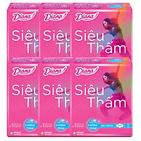 Combo 6 Băng Vệ Sinh Diana Siêu Thấm Siêu Mỏng Cánh 23cm (Gói 8 Miếng)