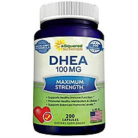 Pure DHEA (100mg Max Strength, 200 Capsules) to Promote Balanced Hormone Levels for Women & Men - Natural DHEA Supplement Pills to Support Healthy Metabolism, Libio, Brain, Immune Function & Energy