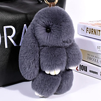 Digaren sprouting rabbit keychain pendant genuine car keychain chain backpack bag hanging decoration dead doll gift box decorated rabbit hair gift pink