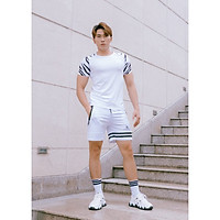 Áo Ngắn Tay Nam Body Phối Tay Rằn Ri Tập Gym Thể Thao Thời Trang - M201