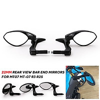 Motorcycle 22mm Rear View Mirrors Hand Handguard Protection Brake Clutch Lever Side Mirror For Yamaha MT07 R3 R25