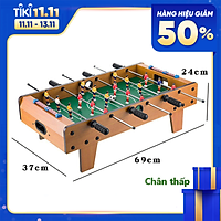 Bộ Đồ Chơi Bàn Bóng Đá Bi Lắc Bằng Gỗ 6 Tay Cầm - Có Chân Đứng - 2 Loại Kích Thước - Hàng Chuẩn, Đẹp, Chắc Chắn