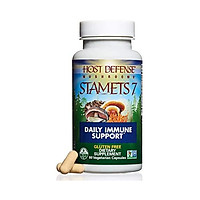 Host Defense, Stamets 7 Capsules, Daily Immune Support, Mushroom Supplement with Lion’s Mane, Reishi, Vegan, Organic, Gluten Free, 120 Capsules (60 Servings)