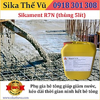 Phụ gia bê tông dân dụng giúp giảm nước, kéo dài thời gian ninh kết bê tông - Sikament R7N (thùng 5lít)
