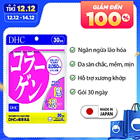 Viên uống collagen DHC Nhật Bản thực phẩm chức năng giúp chống lão hoá da, tăng khả năng đàn hồi, hỗ trợ xương khớp 30 ngày JN-DHC-COL