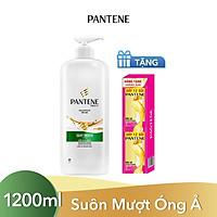 Dầu Gội Pantene Suôn Mượt Óng Ả 1200ML - Tặng Combo 12 Dầu Xả Pantene Ngăn Rụng Tóc