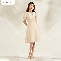 Đầm Nữ đầm A phối lá cổ DA1161 GUMAC