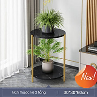 Bàn 2 tầng mini để cây cảnh phòng khách mặt bàn chống nước - Hàng chính hãng