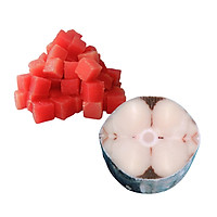 Combo: 500gram Cá thu cắt khoanh + 500gram Cá ngừ cắt hạt lựu