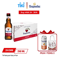 Thùng 24 Chai Bia Hoegaarden Rosée (248ml x 24 Chai)