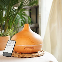 Máy Khuếch Tán Tinh Dầu Vân Gỗ Cao Cấp, Dung Tích 500ML Phun Sương Tỏa Hương Tinh Dầu Cho Phòng Lớn Có điều khiển từ xa