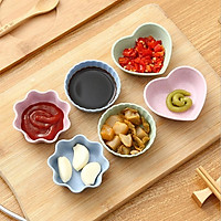 Chén lúa mạch đựng gia vị, nước chấm hình chiếc lá, hình hoa, trái tim xinh xắn - Đồ dùng, dụng cụ nhà bếp