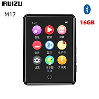 RUIZU M17 Mini Bluetooth MP3 Player Bluetooth 5.0 16GB 2.4 Inch Full Screen Touch Portable Music Player Built-in Speaker HIFI Lossless Music MP3 Player Support FM Radio E-book Recording Pedometer Small Pocket Video Player Support TF Card For Student English Listening