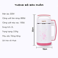 Máy Làm Đậu nành Máy làm sữa đậu nành tự động, sữa hạt đa năng công suất tới 800W - Hàng chính hãng
