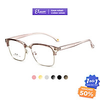 Gọng kính cận nam nữ Elmee thiết kế mắt vuông, form vừa, chất liệu nhựa phối kim loại nhẹ nhàng thanh mảnh E2671
