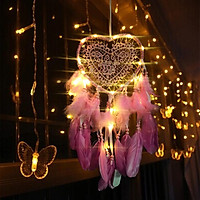 Dreamcatcher Trái Tim Đèn LED Phong Cách Vintage