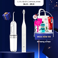 Combo Máy tăm nước cầm tay Halio Professional Cordless Oral Irrigator và Bàn chải đánh răng điện Sonic Whitening Toothbrush