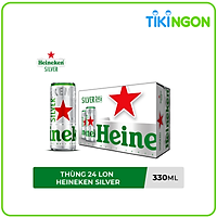 Thùng 24 lon cao Heineken Silver (330ml/lon)