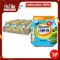 Thùng 12 lọ Trái cây nghiền vị táo FrutoNyanya 100g/lọ