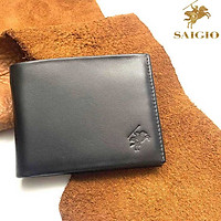 Ví Da Nam Cao Cấp, Size Lớn, Da Bò Thật 100%, Kiểu Classic Tinh Tế - Sang Trọng, Dáng Ngang - Gập 2, Ngăn Đựng Tiền Có Khóa Kéo, Nhiều Ngăn Để Giấy Tờ Tiện Dụng - Hàng Chính Hãng SAIGIO