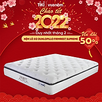 Nệm lò xo túi Dunlopillo Firmrest Supreme êm ái - Công nghệ Nano bạc kháng khuẩn - Hệ thống viền nệm giúp giảm xẹp lún