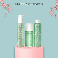 Box Dưỡng Da 3 Bước Cho Da Dầu Mụn Full Size: Sửa rửa mặt và toner Auragins 150ml, Gel dưỡng ẩm Auragins 100ml