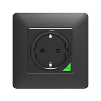 Flush-Mounted WiFi Smart Socket EU Smart Power Outlet 16A with Timing Function Voice Control