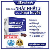 Viên nén NHẤT NHẤT 3 - hỗ trợ HOẠT HUYẾT - Giúp giảm mất ngủ, chóng mặt, đau đầu - Hộp 10 gói x 16 viên