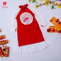 Áo Dài Cách Tân Bé Gái TIHON Tết xinh xắn cho bé từ 5 - 14 tuổi SET08500011