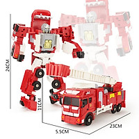 Đồ chơi lắp ráp xe ô tô máy bay xe cứu hỏa trực thăng biến hình Người máy Robot 5 trong 1