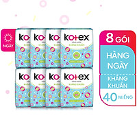 Combo 8 Gói Băng Vệ Sinh Kotex Hằng Ngày Kháng Khuẩn 40 miếng
